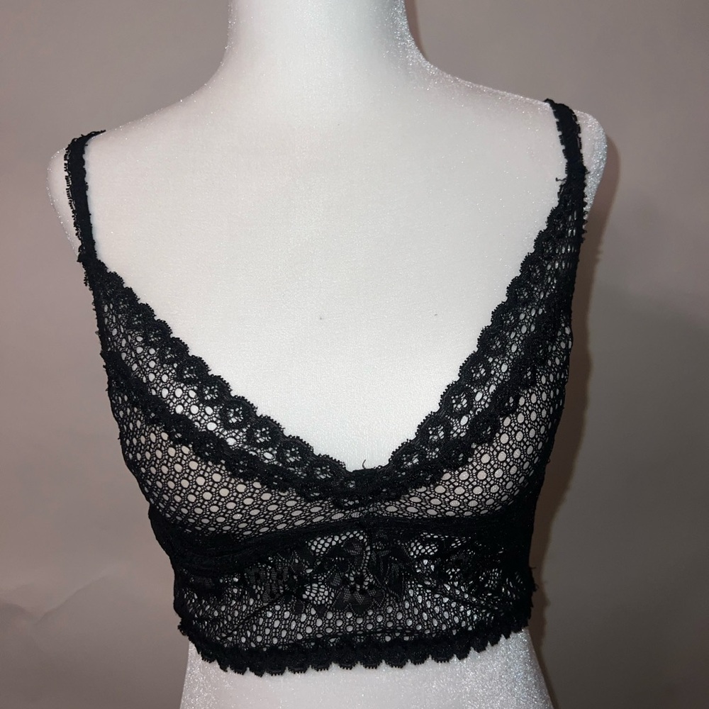 Urban outfitters lace longline bralette